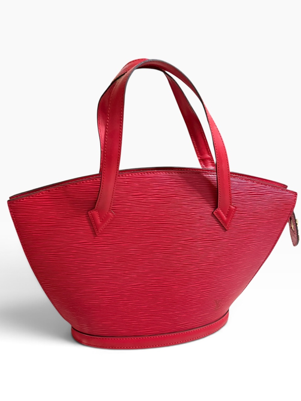 Auth Louis Vuitton Saint Jacques PM Epi Leather tote Bag Castillan Red +tag EUC